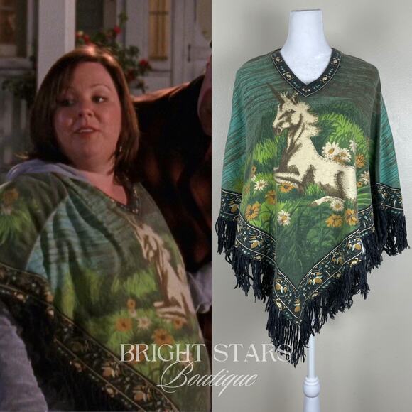Sweaters - Extremely Rare Unicorn Poncho ASO Sookie Gilmore Girls Aly Michalka Y2K Vintage